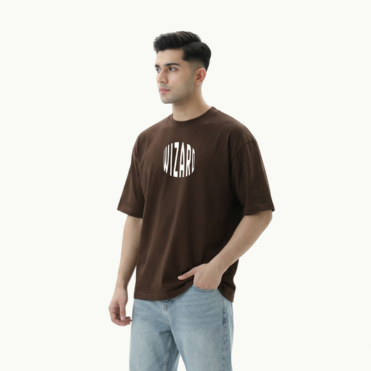Wizard brown oversized tee