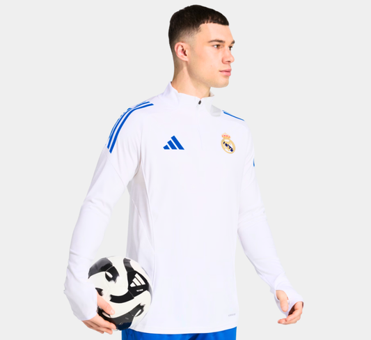 White Madrid Printed training zipper