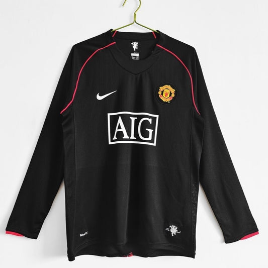 Black Embroidered M-U-F-C 2008/09 Jersey