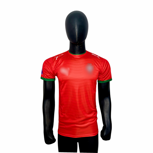 Red Printed 26 POR Jersey
