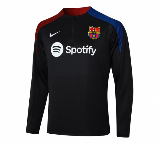 Black Printed Training Fcb Zipper