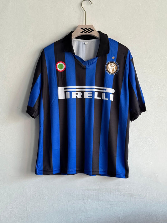 Black Blue Printed Vintage 1998/99 Inter Oversized
