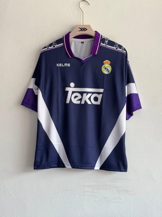 Navy Printed Madrid Vintage 1997-98 Oversized