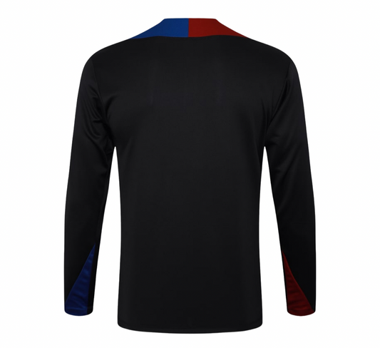 Black Printed Training Fcb Zipper