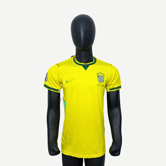Yellow Printed WC BRA Jersey