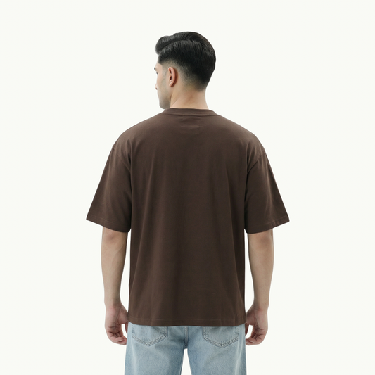 Xeus brown oversized tee