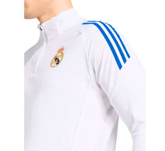 White Madrid Printed training zipper