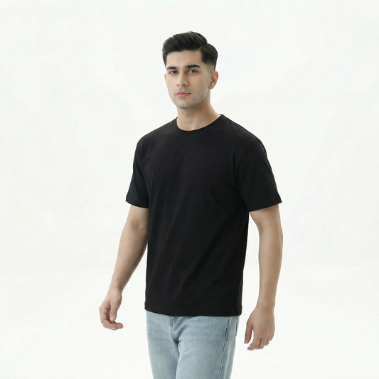 Plain black tee