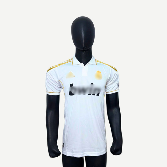 Retro White Embroidered Madrid jersey 11/12