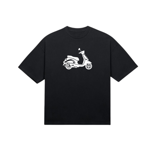 Black oversized tee