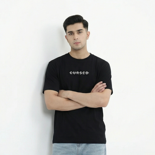 Cursed Black tee Regular fit