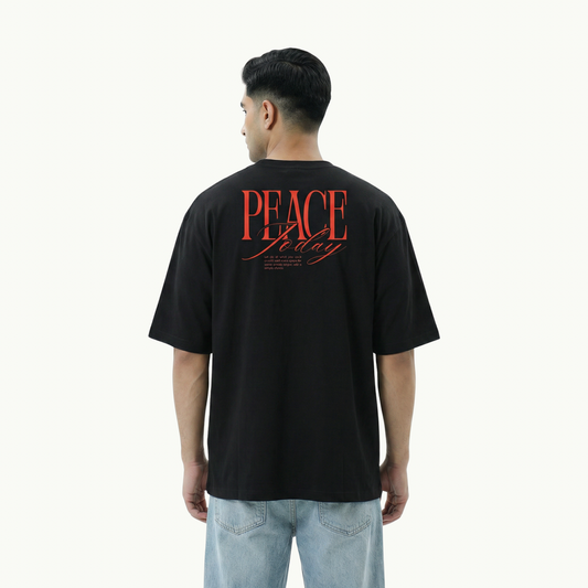 Peace today oversized tee