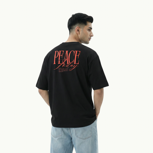 Peace today oversized tee