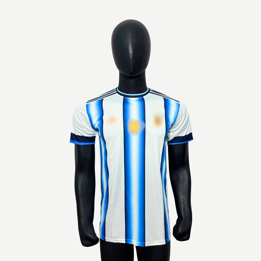 Embroidered White Blue Arg 2026 jersey