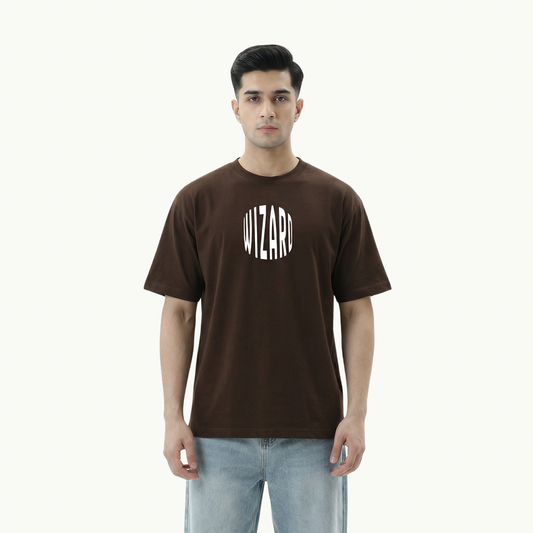 Wizard brown oversized tee