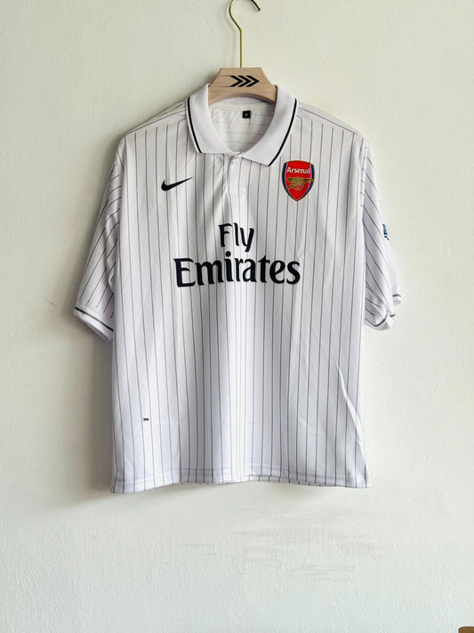 White Striped 2009-10 Printed Oversized AFC Jersey